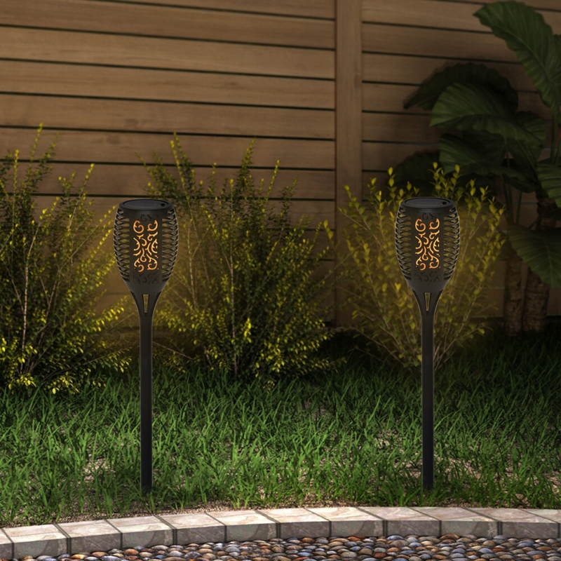 Realistic Flickering Flame Solar Garden Light