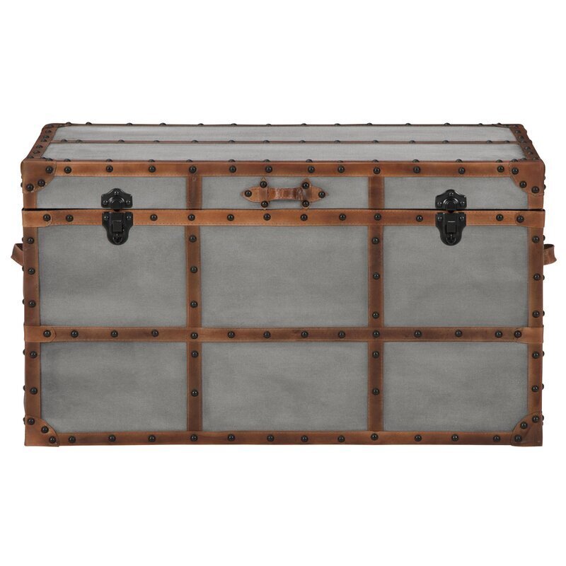 Solid + manufactured wood vintage trunk