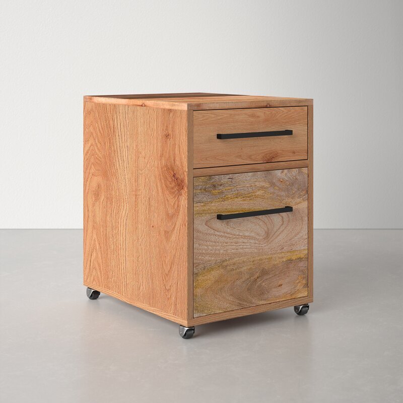 Solid Wood File Cabinet 2 Drawer