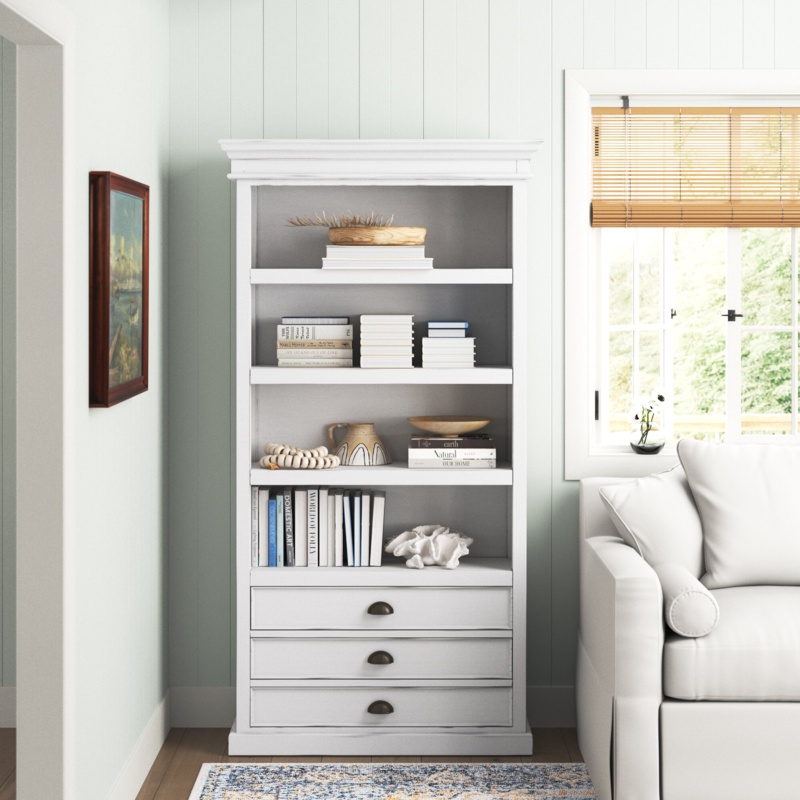 Sorrento 74.8'' H x 39.37'' W Solid Wood Standard Bookcase