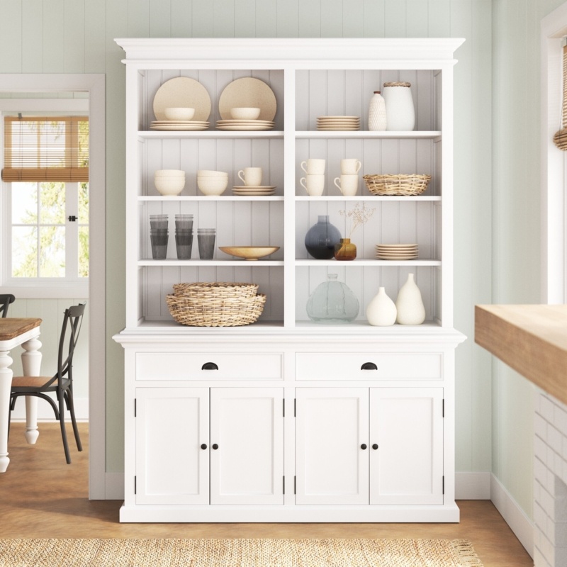 Sorrento 86.61'' H x 62.99'' W Solid Wood Library Bookcase