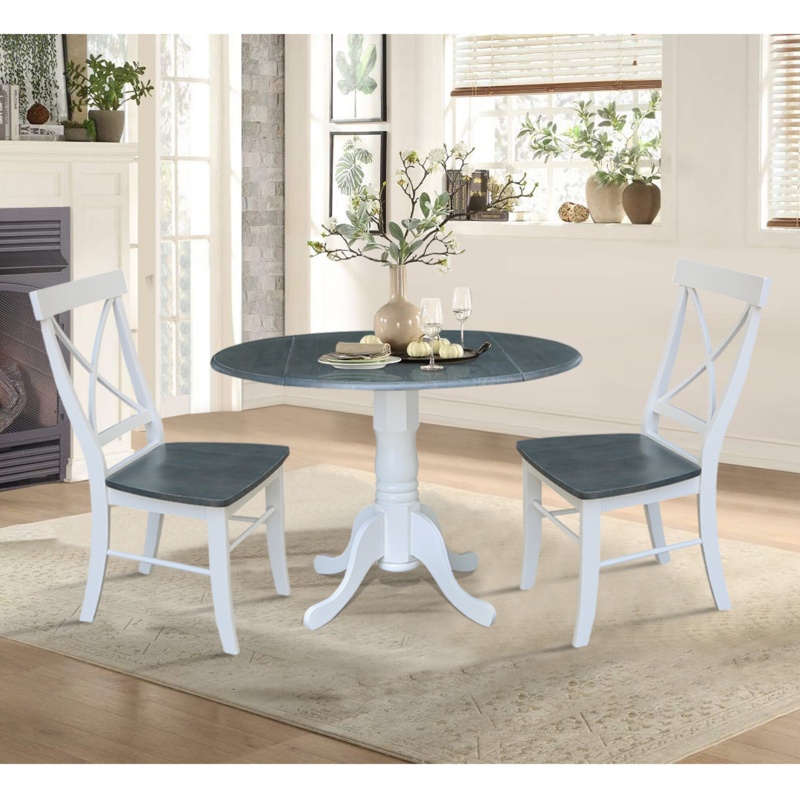 Spradlin Drop Leaf Solid Wood Dining Set