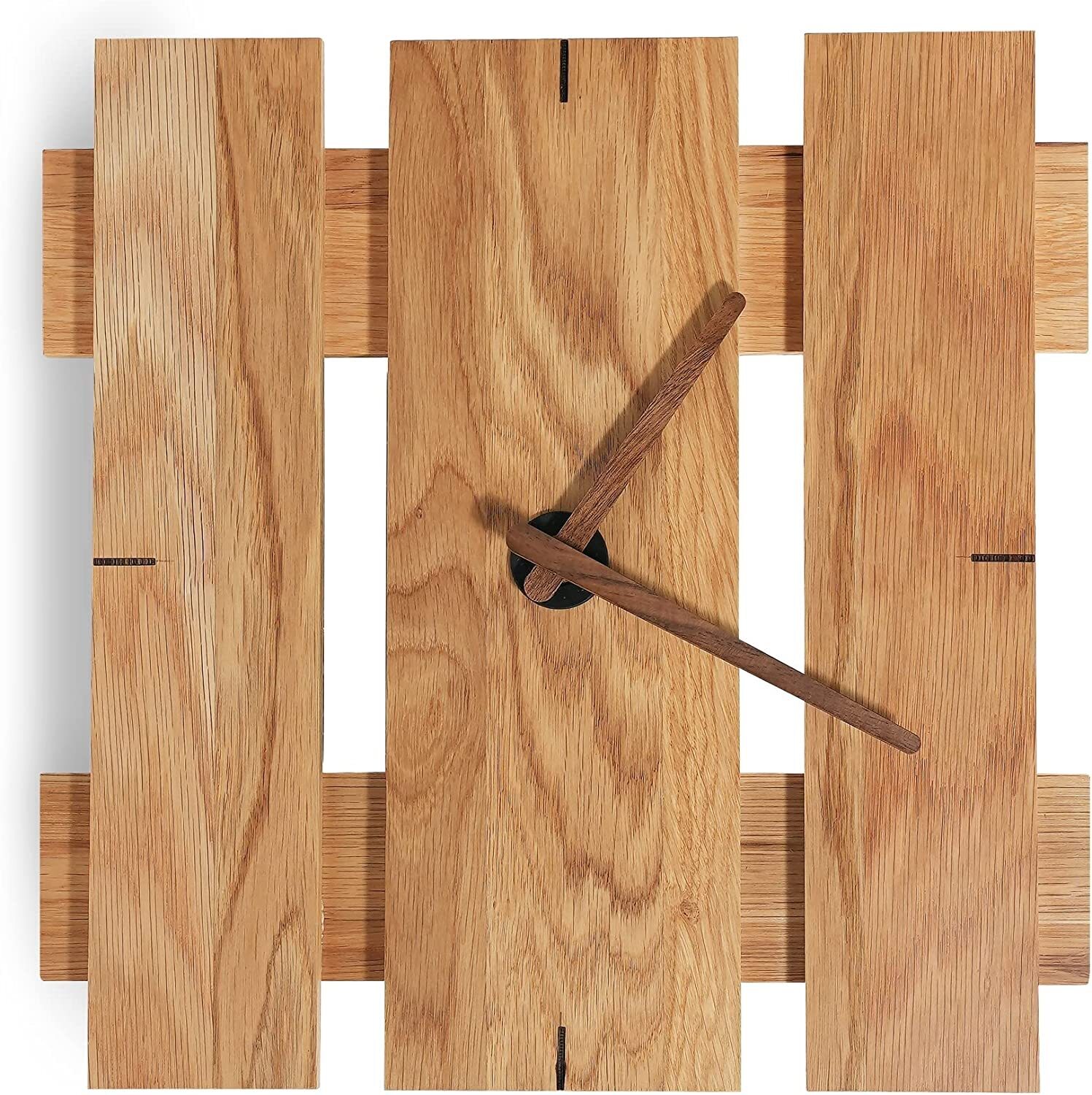 Square Oakwood Wall Clock