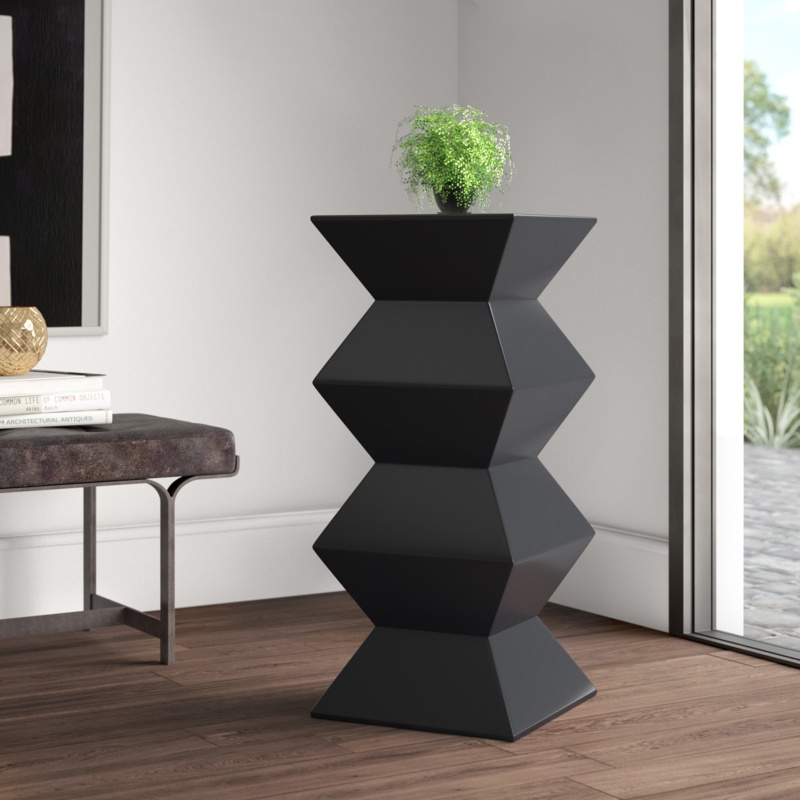 Square Pedestal Solid Wood Plant Stand