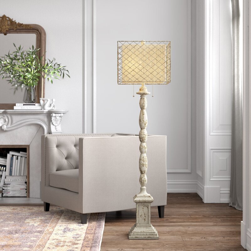 Square Shabby Chic Floor Lamp