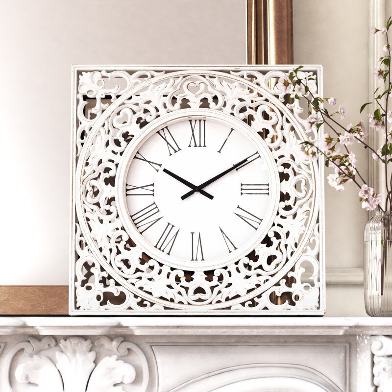 Square Wall Clock With Feminine Twists
