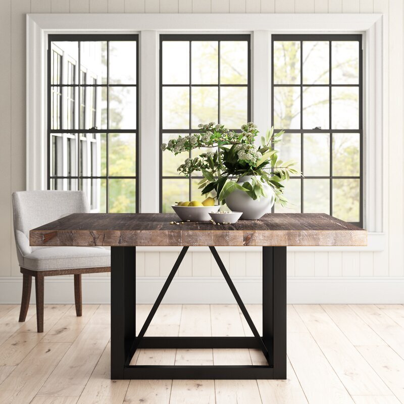 Wood And Metal Dining Tables