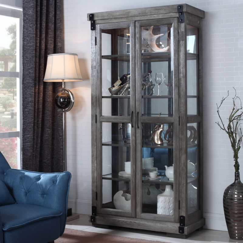 Stafford 42'' Wide Curio Cabinet with Lighting