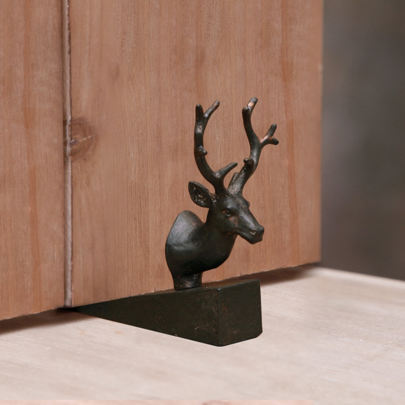 Rustic Stag Wedge Floor Stop
