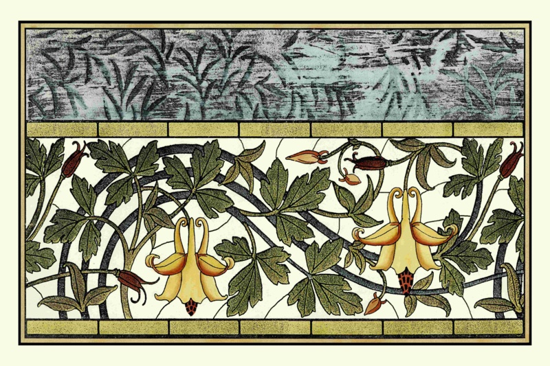 Stained Glass Flowers II by - Wrapped Canvas Print