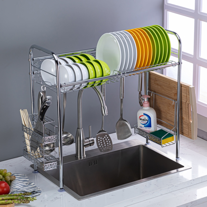 Over-the-Sink Multifunctional Dish Rack