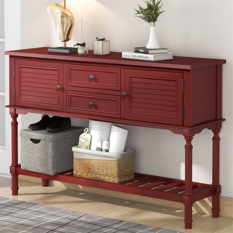 Solid Pine Wood Sideboard Buffet Table