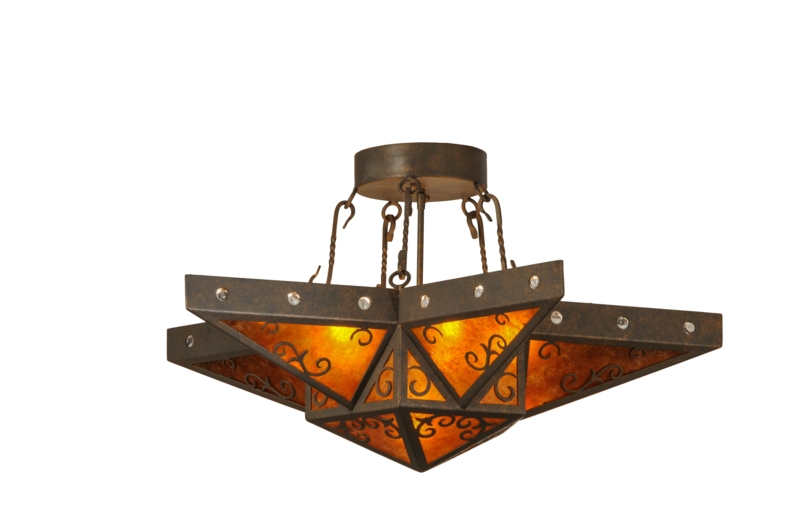 Five-Point Star Illuminated Centerpiece