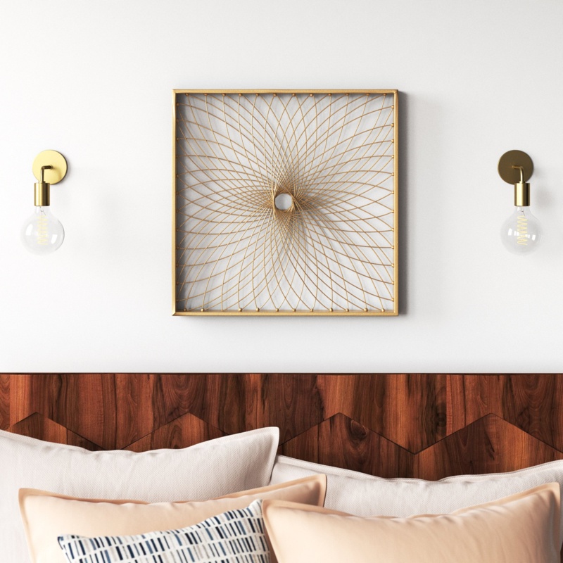 Starburst Square Metal Wall Décor