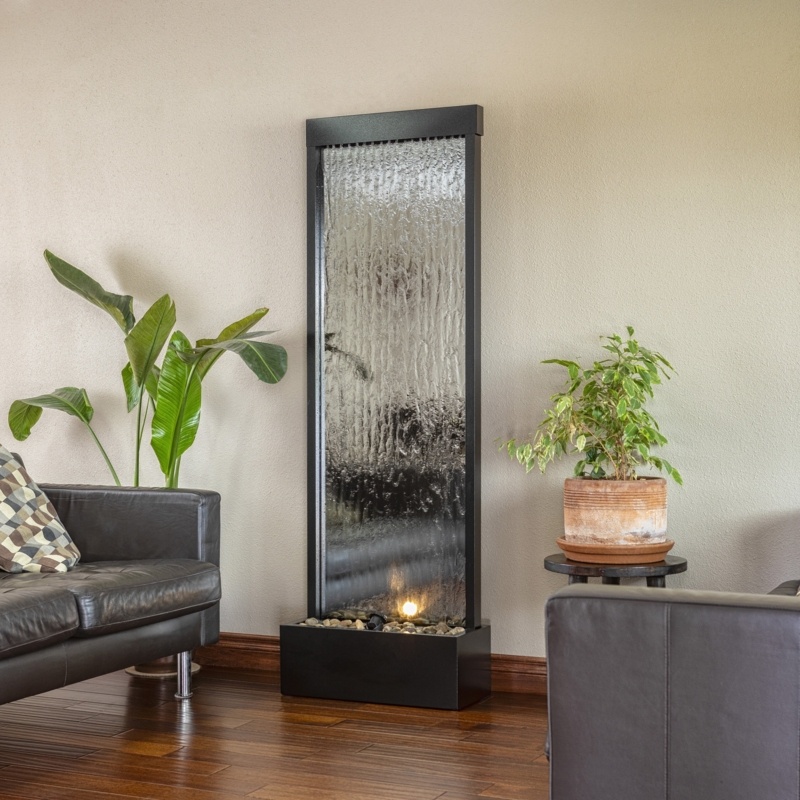 Sleek Mirrored Water Fountain