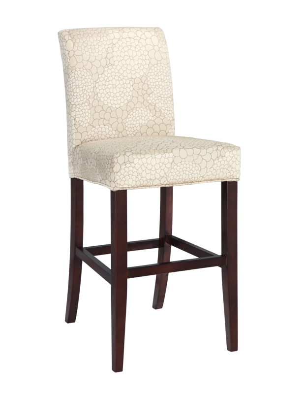 Champagne Floral Stool Slip Cover