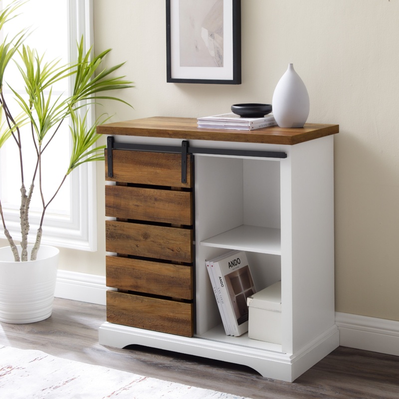 Two-Toned Sliding Door Sideboard