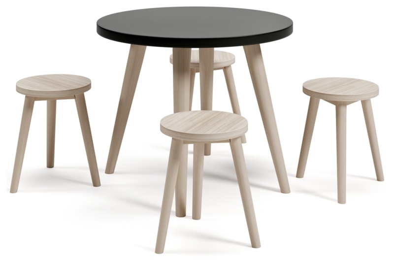 Stoudt Kids 5 Piece Round Play / Activity Table and Chair Set