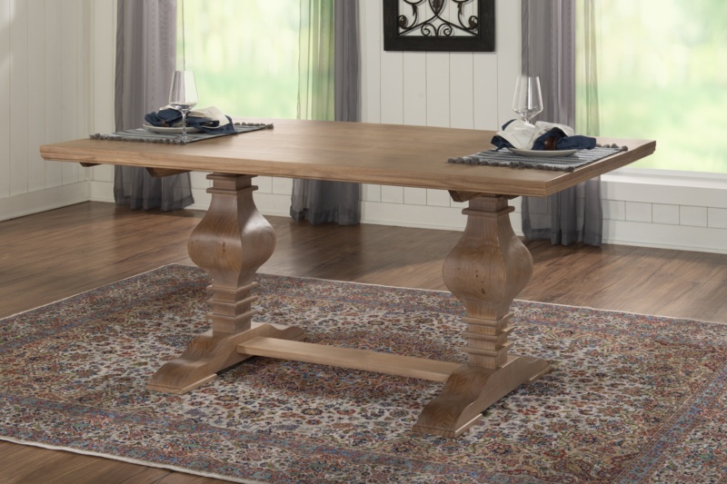 Strickler 66.8'' Pine Solid Wood Dining Table