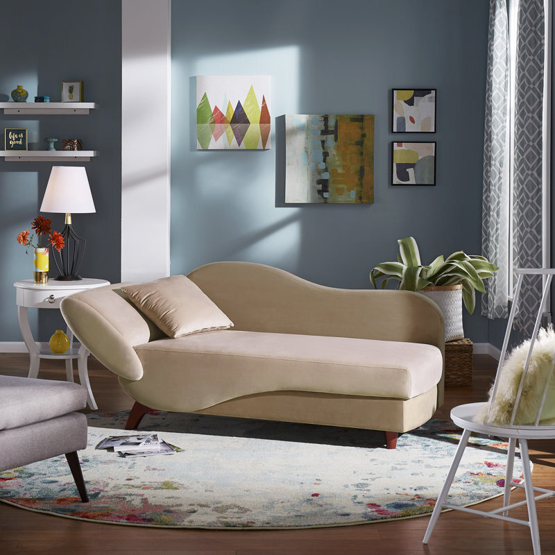 Stylish chaise lounge with under seat storage