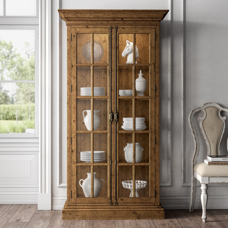 Summit 42.25'' Wide Solid Wood Curio Cabinet with Lighting