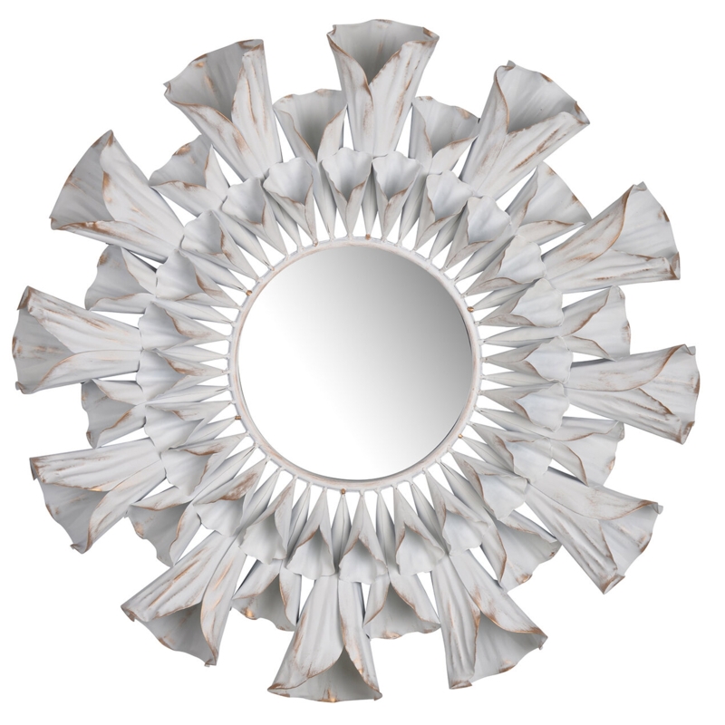 Elegant Handcrafted Metal and Glass Mirror