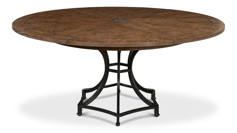 Sunset Extendable Solid Oak Pedestal Dining Table