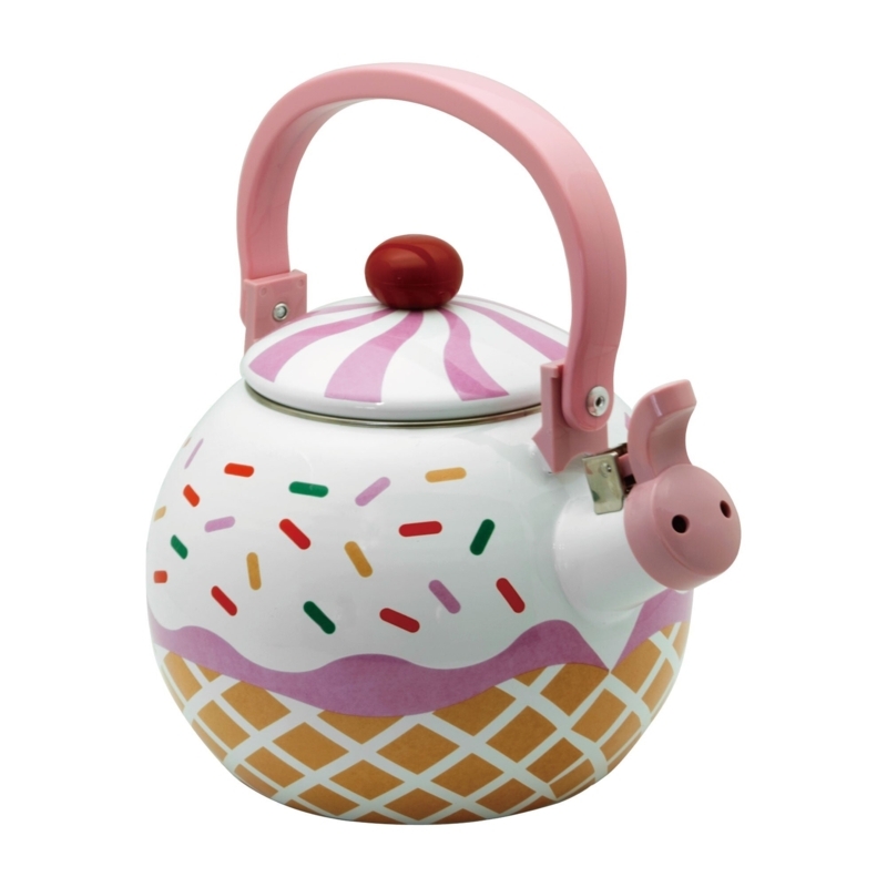 Adorable Strawberry Enamel Tea Kettle