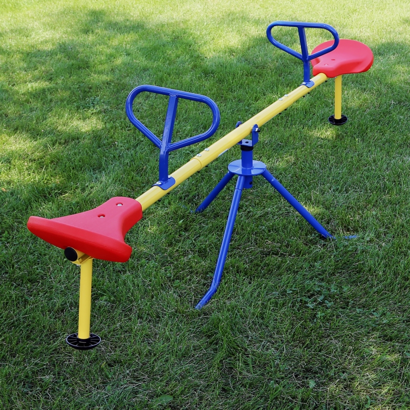 Swivel Teeters Totter with Impact Reducing Stoppers