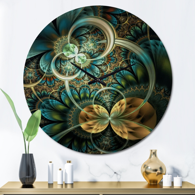Abstract Fractal Design Wall Clock