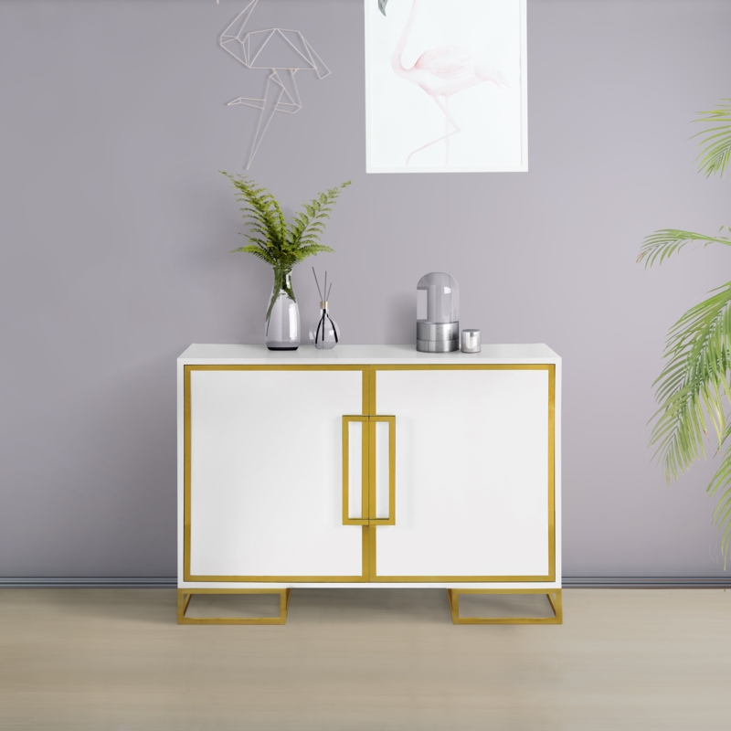 Radiant Art Deco Accent Cabinet
