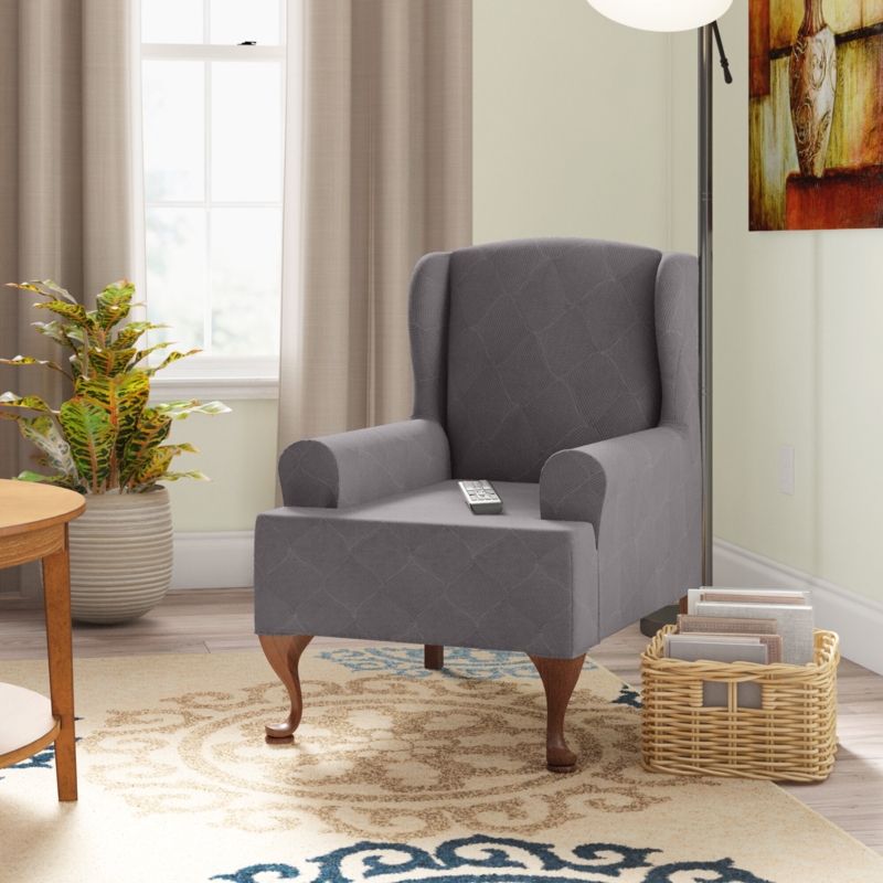 T-Cushion Wingback Slipcover
