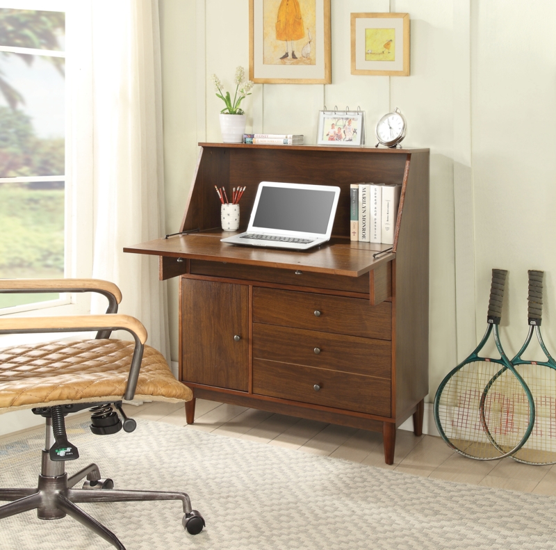 Sleek Office Armoire with Doors and Drawers