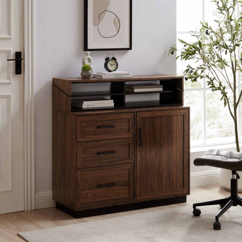 Secretary Desk with Multiple Storage Options