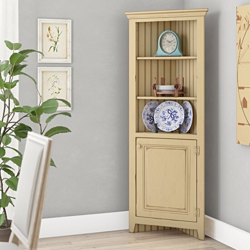 Tall Corner Hutch Cabinet