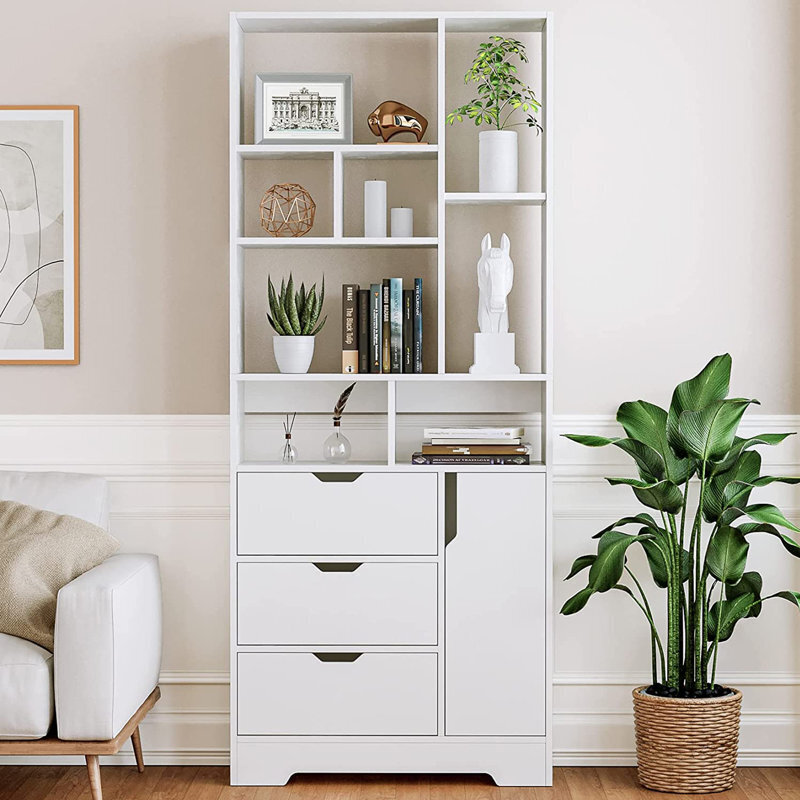 White Bookcases With Doors