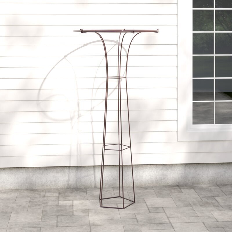 Tall Traditional Openwork Metal Garden Obelisk