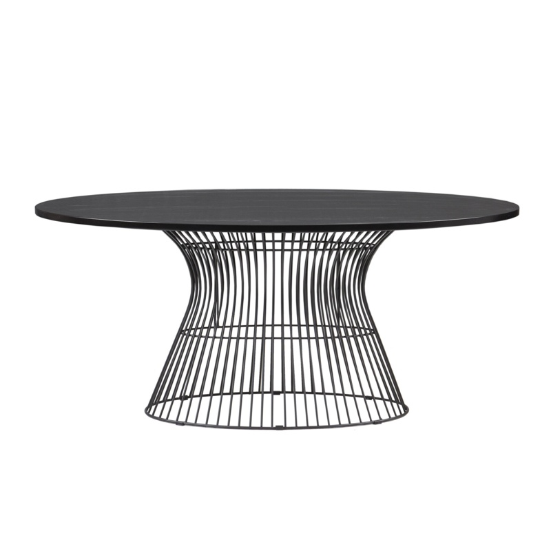Taplin Oval Metal Base Dining Table