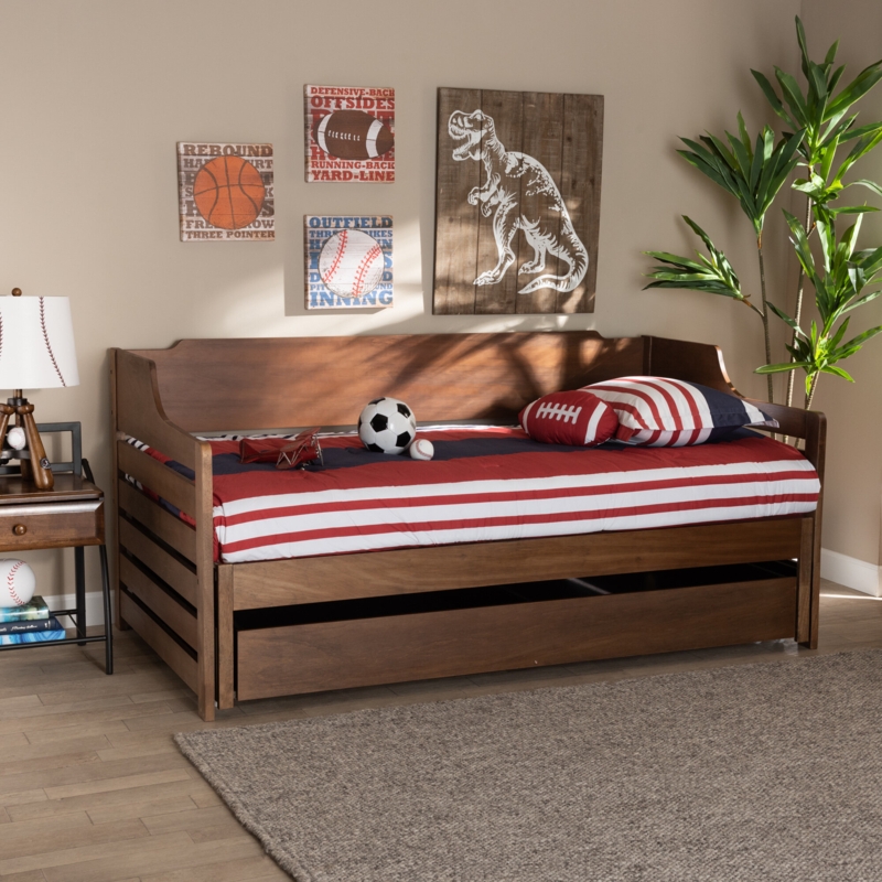 Slatted Wood Daybed Frame