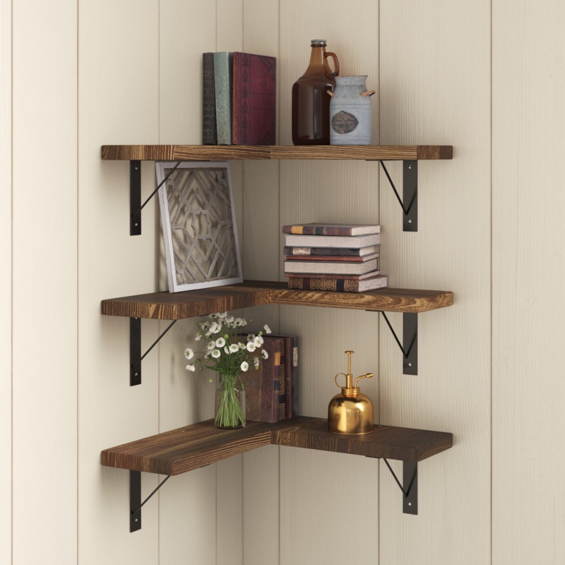 Telauges 3 Piece L Shaped Corner Shelf Set