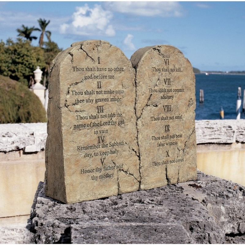 Ten Commandments Garden Stone