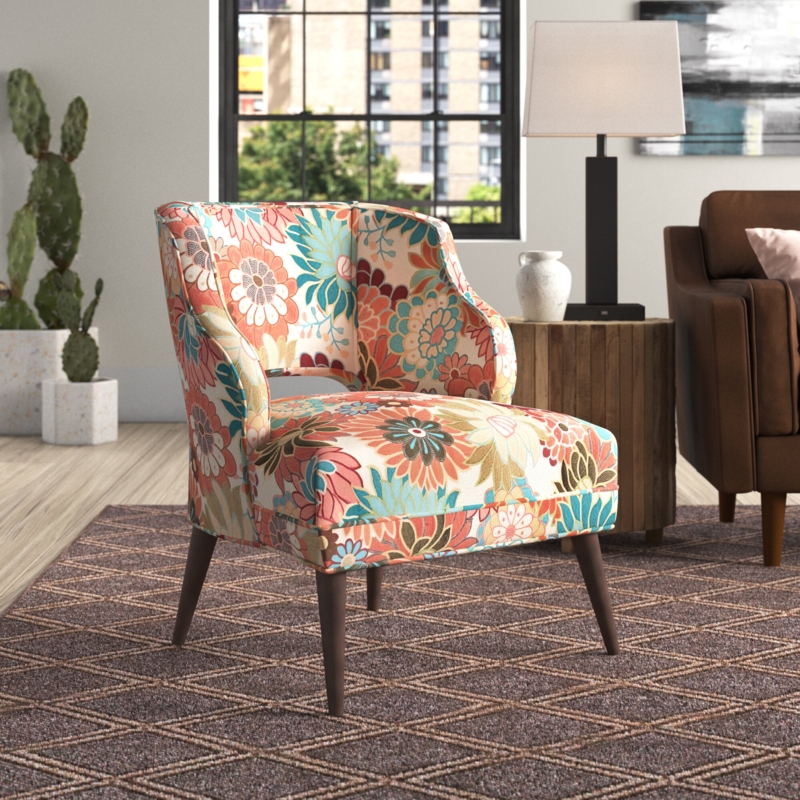 Cheerful Motif Slipper Chair