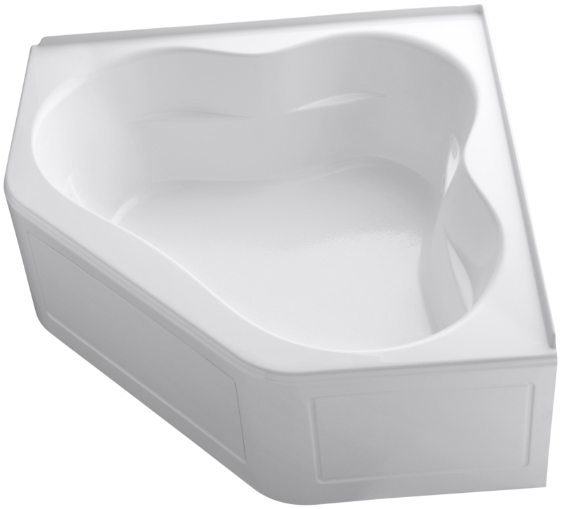 Clover-Shaped Corner Bathtub for Two