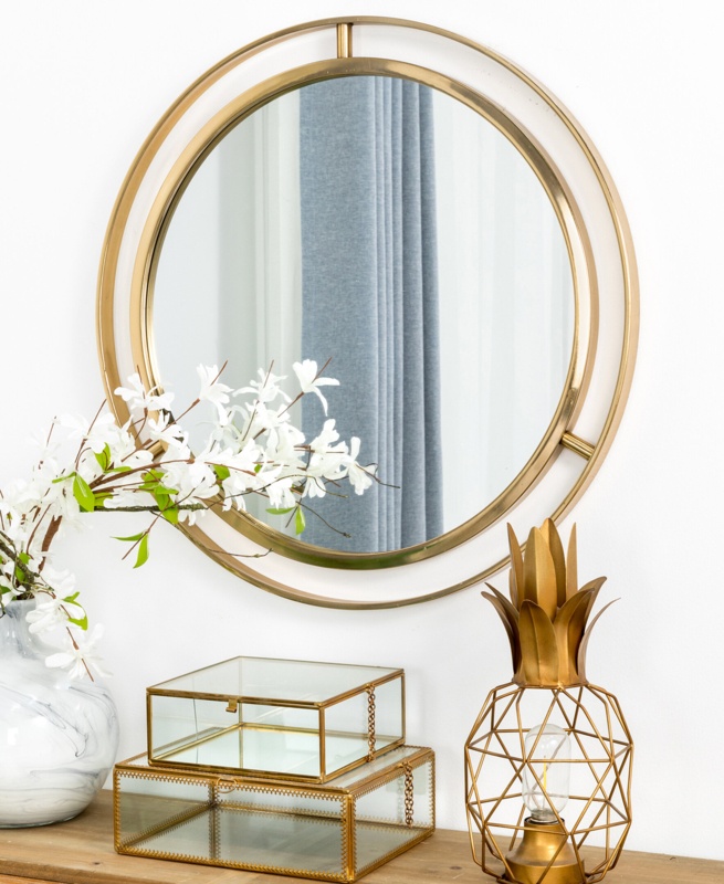 Terwilliger Round Metal Wall Mirror
