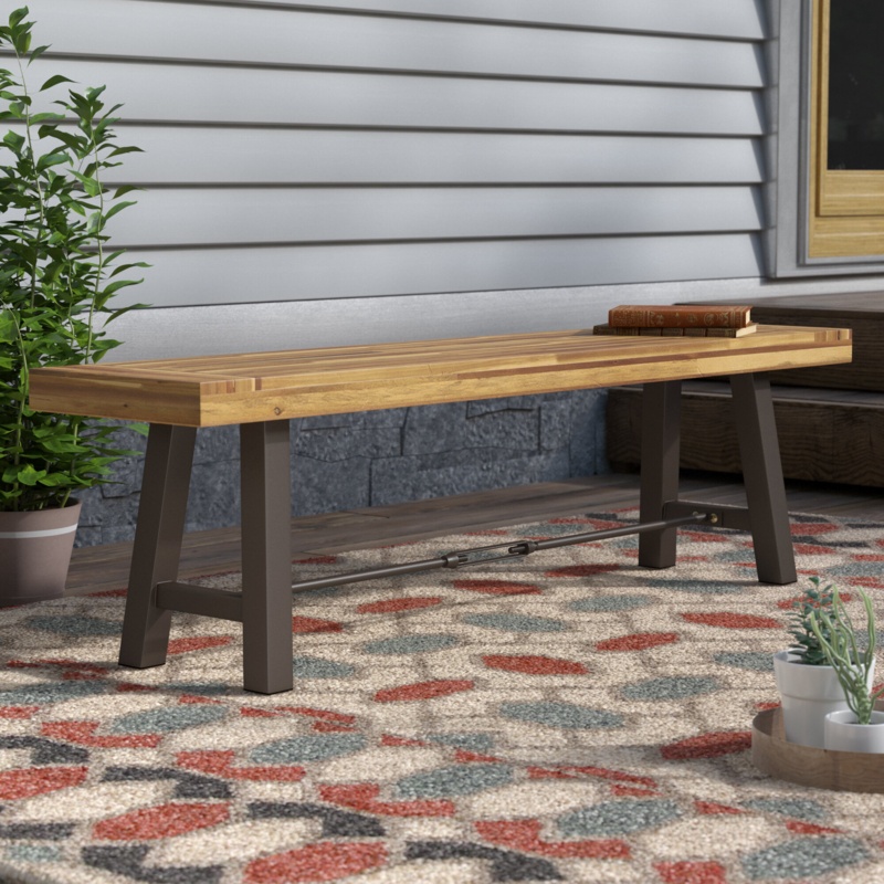 Testwuide Metal Outdoor Bench