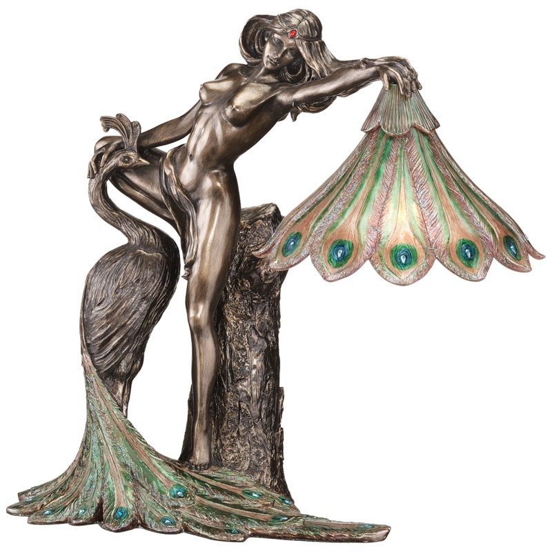 The Peacock Goddess Illuminated Figurine