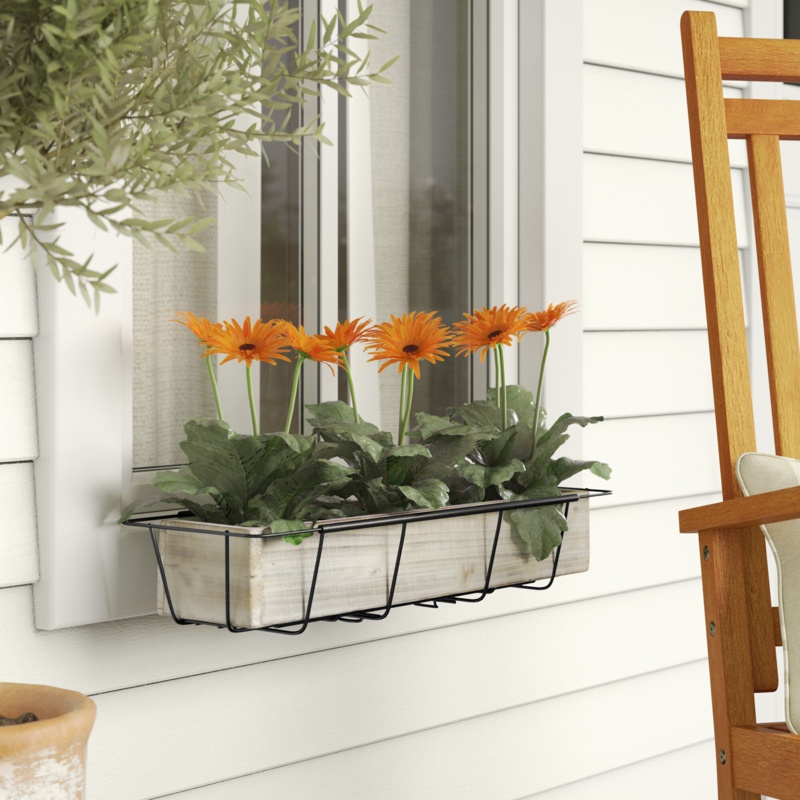Tiana Expandable Flower Holder Powder Coated Metal Window Box Planter