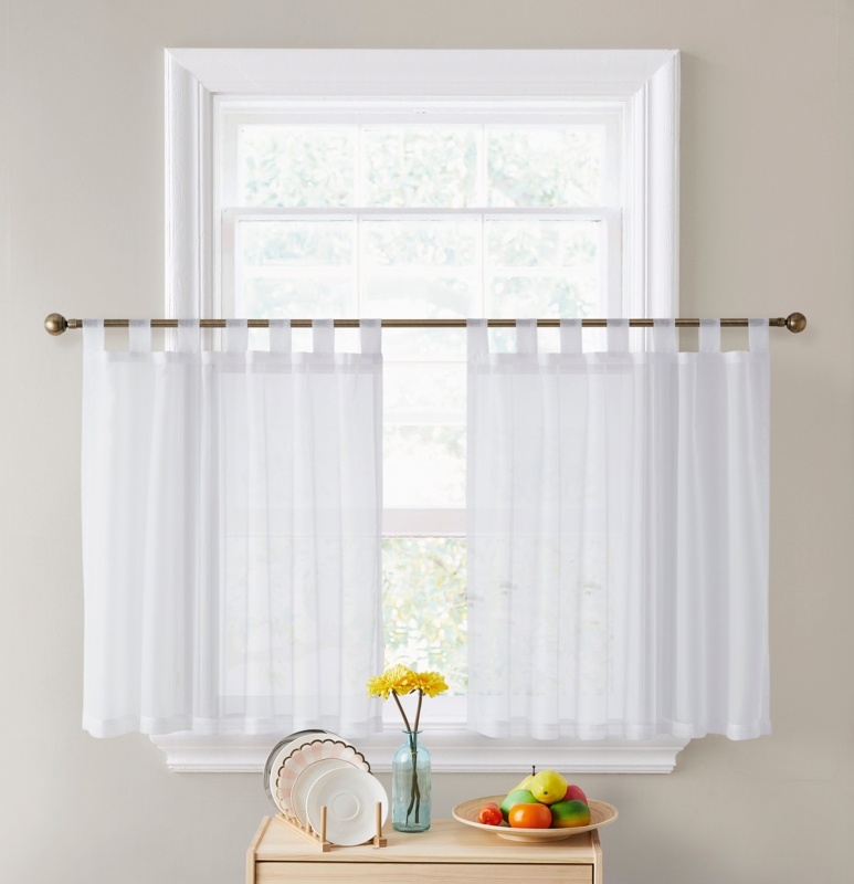 Tieba Polyester Sheer Curtain Pair