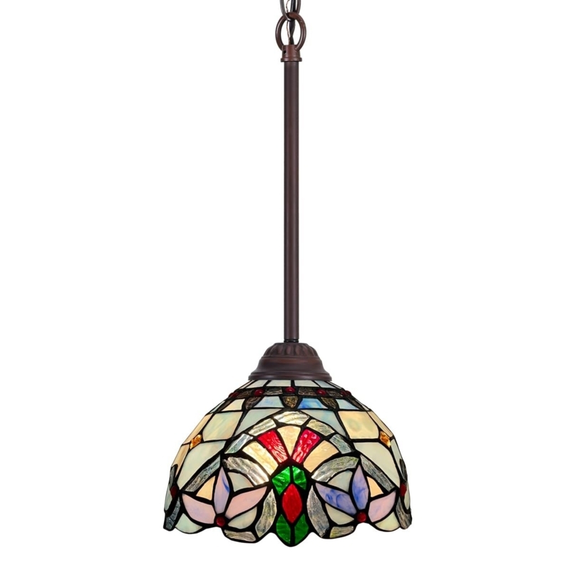 Tiffany Pendant Light with Adjustable Height