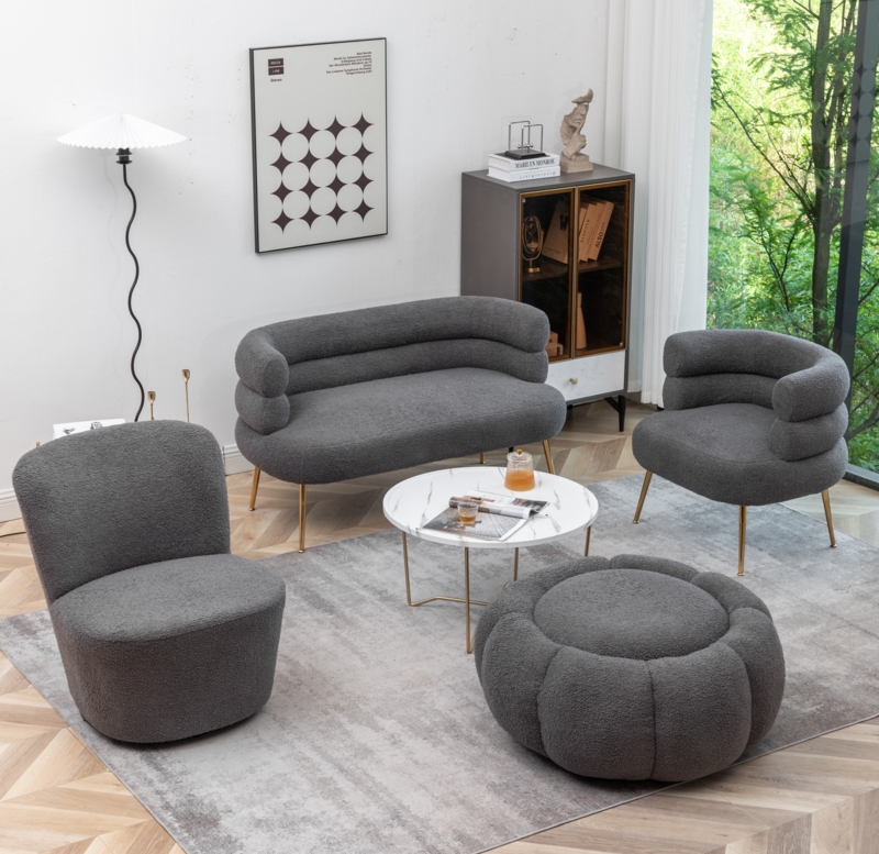 4-Piece Glam Living Room Set